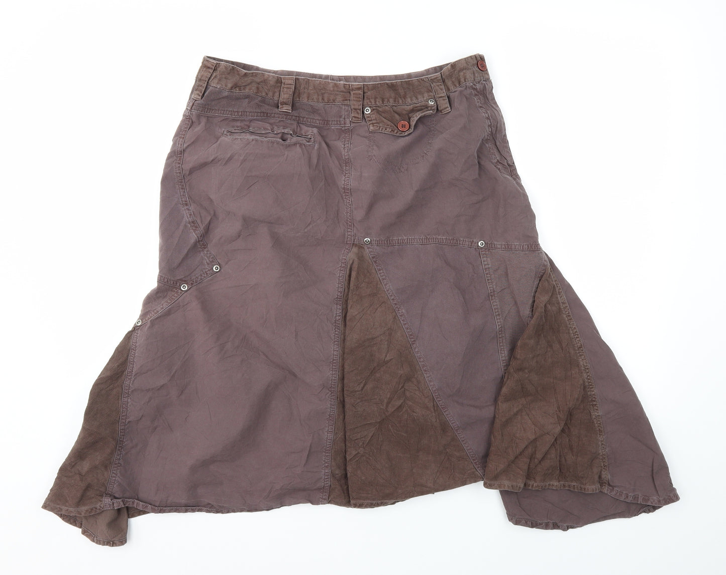 Preworn Womens Brown   Flare Skirt Size 14