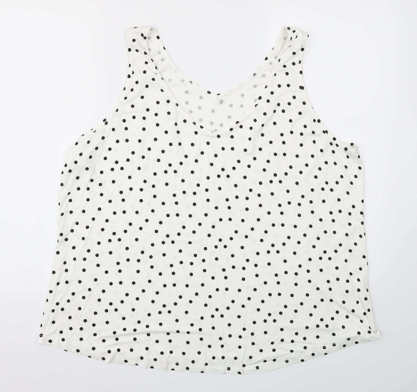 George Womens White Polka Dot  Basic T-Shirt Size 24