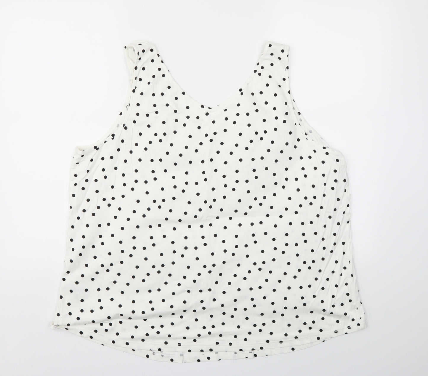 George Womens White Polka Dot  Basic T-Shirt Size 24