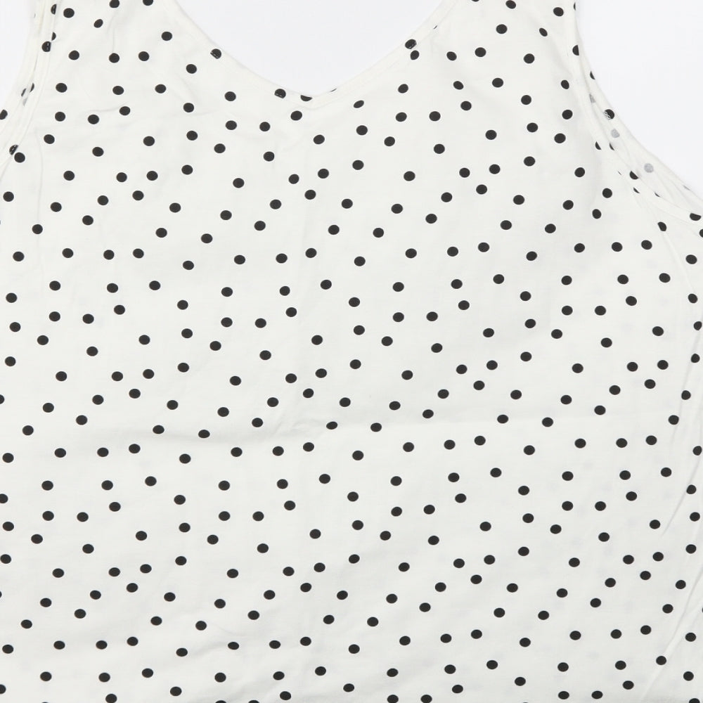 George Womens White Polka Dot  Basic T-Shirt Size 24