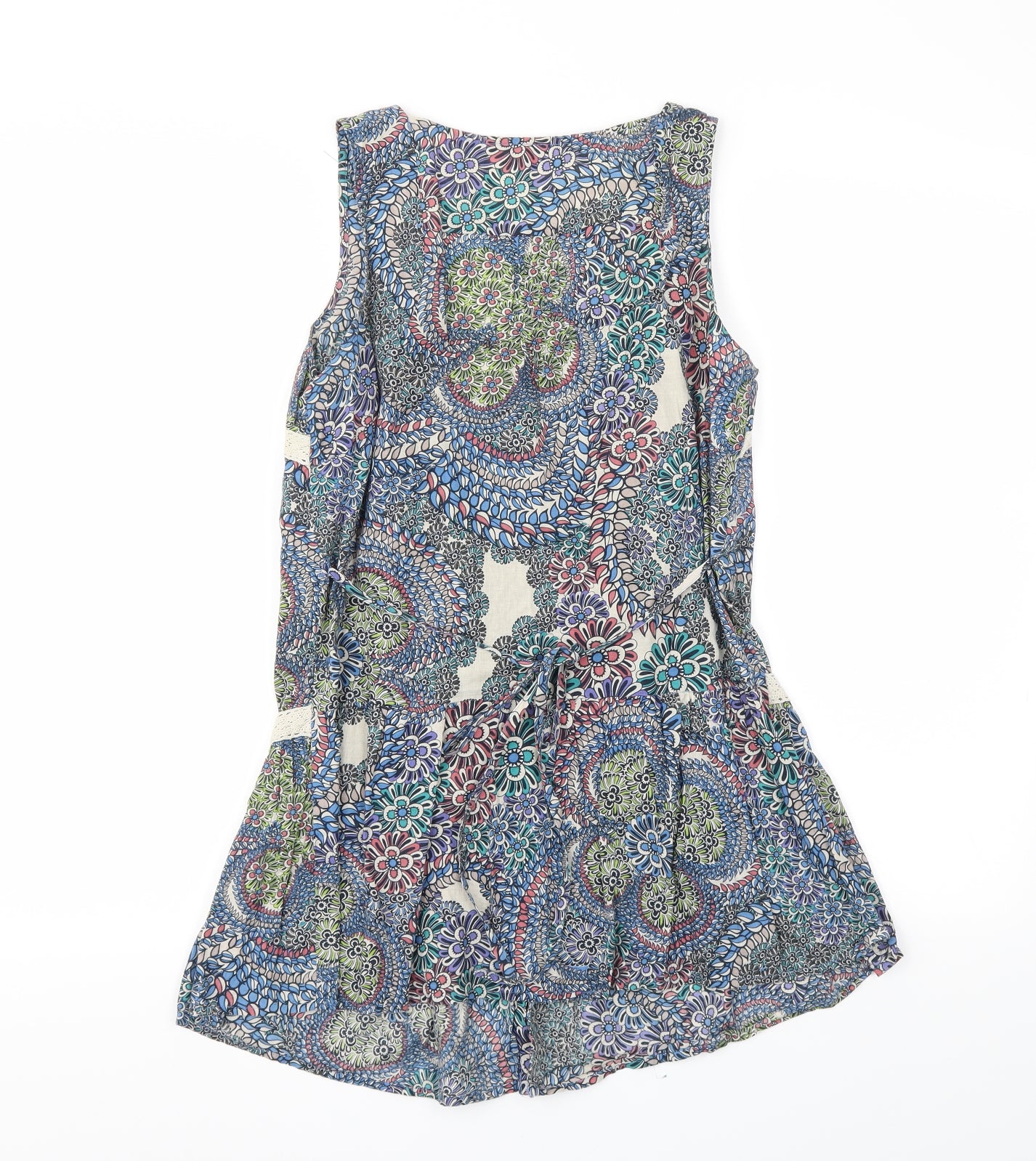 Dorothy Perkins Womens Blue Floral  Basic T-Shirt Size 8