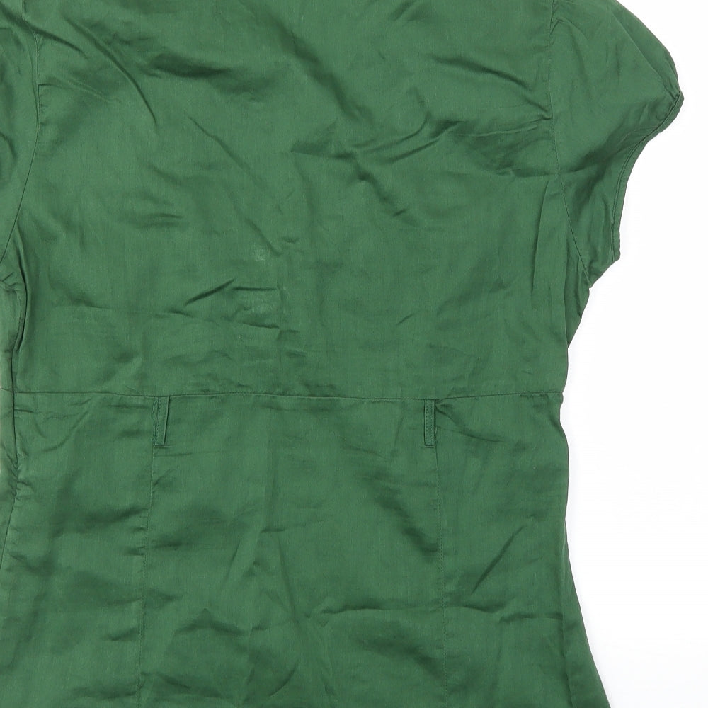 MOEUSA Womens Green   Basic T-Shirt Size 12