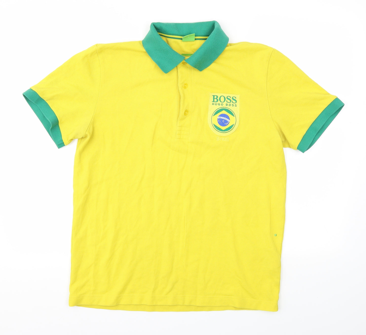 HUGO BOSS Mens Yellow    Polo Size M