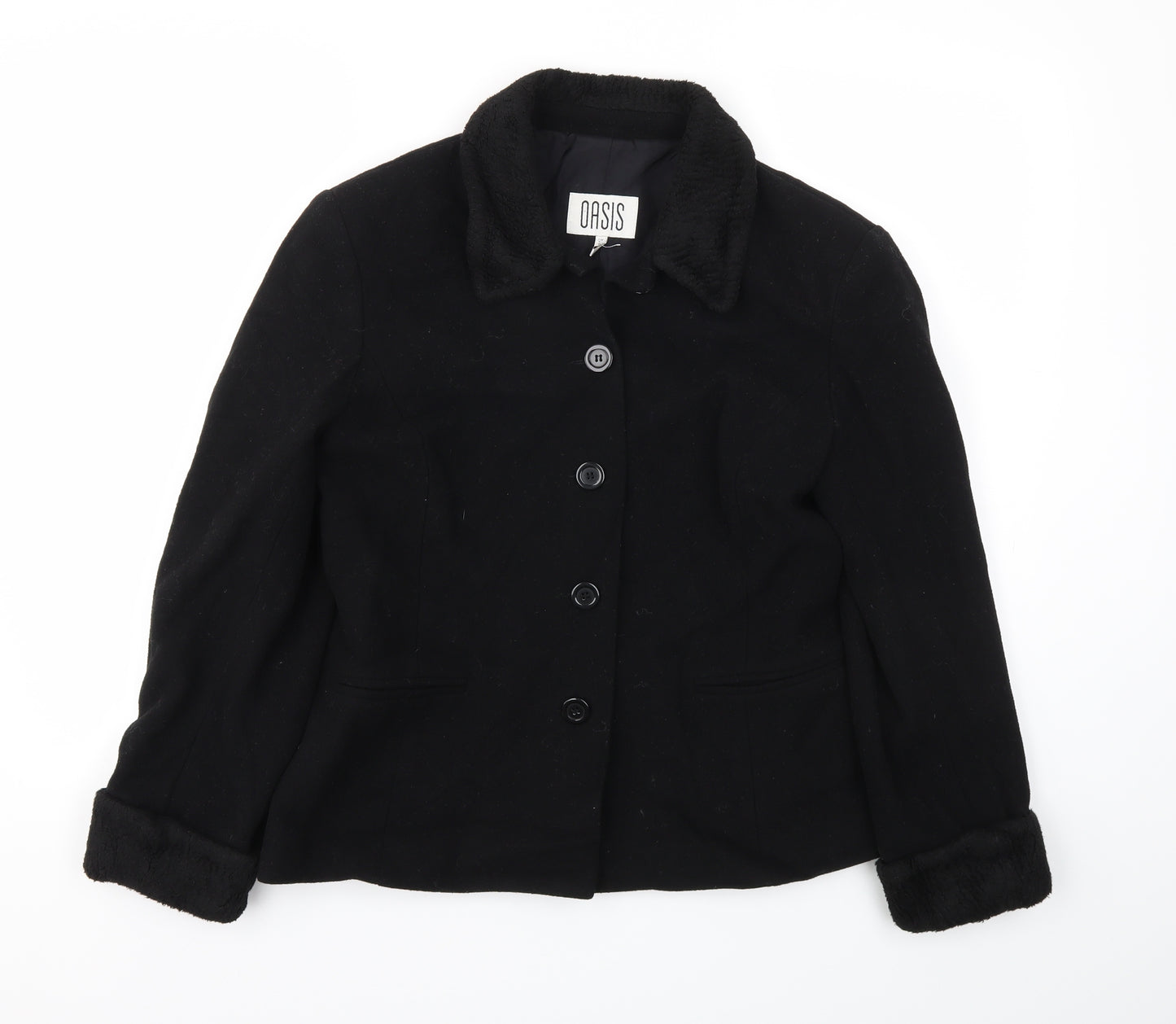 Oasis Womens Black   Jacket Coat Size 14