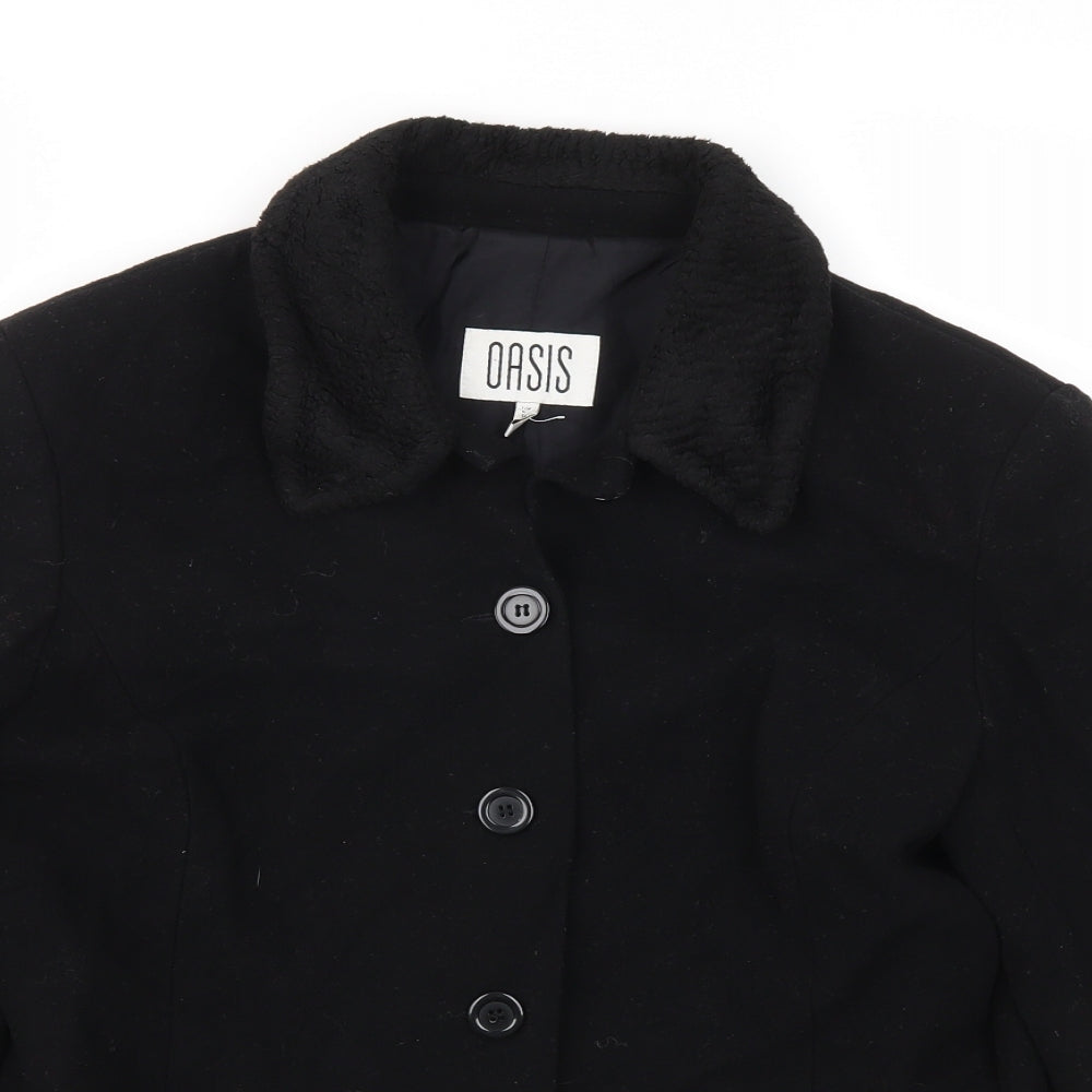 Oasis Womens Black   Jacket Coat Size 14