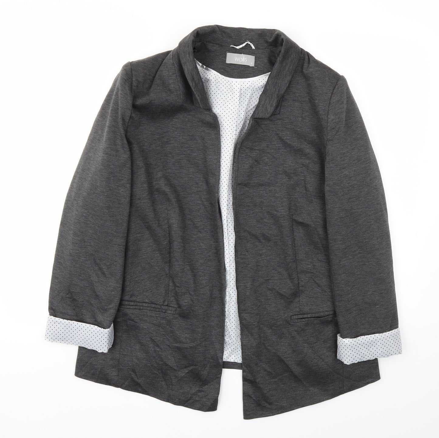 Wallis Womens Grey   Jacket Blazer Size 16