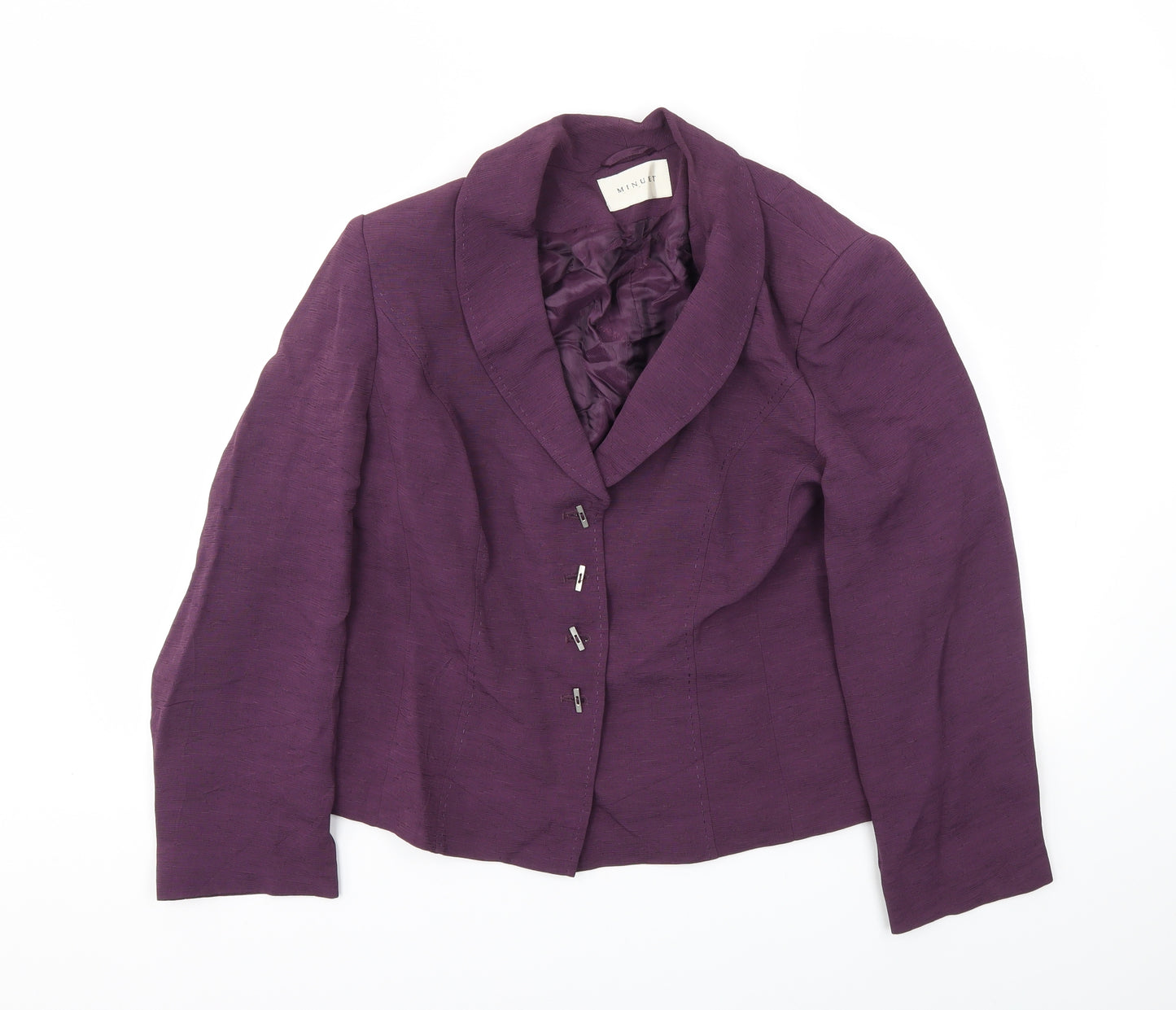 MINUET Womens Purple   Jacket Blazer Size 16