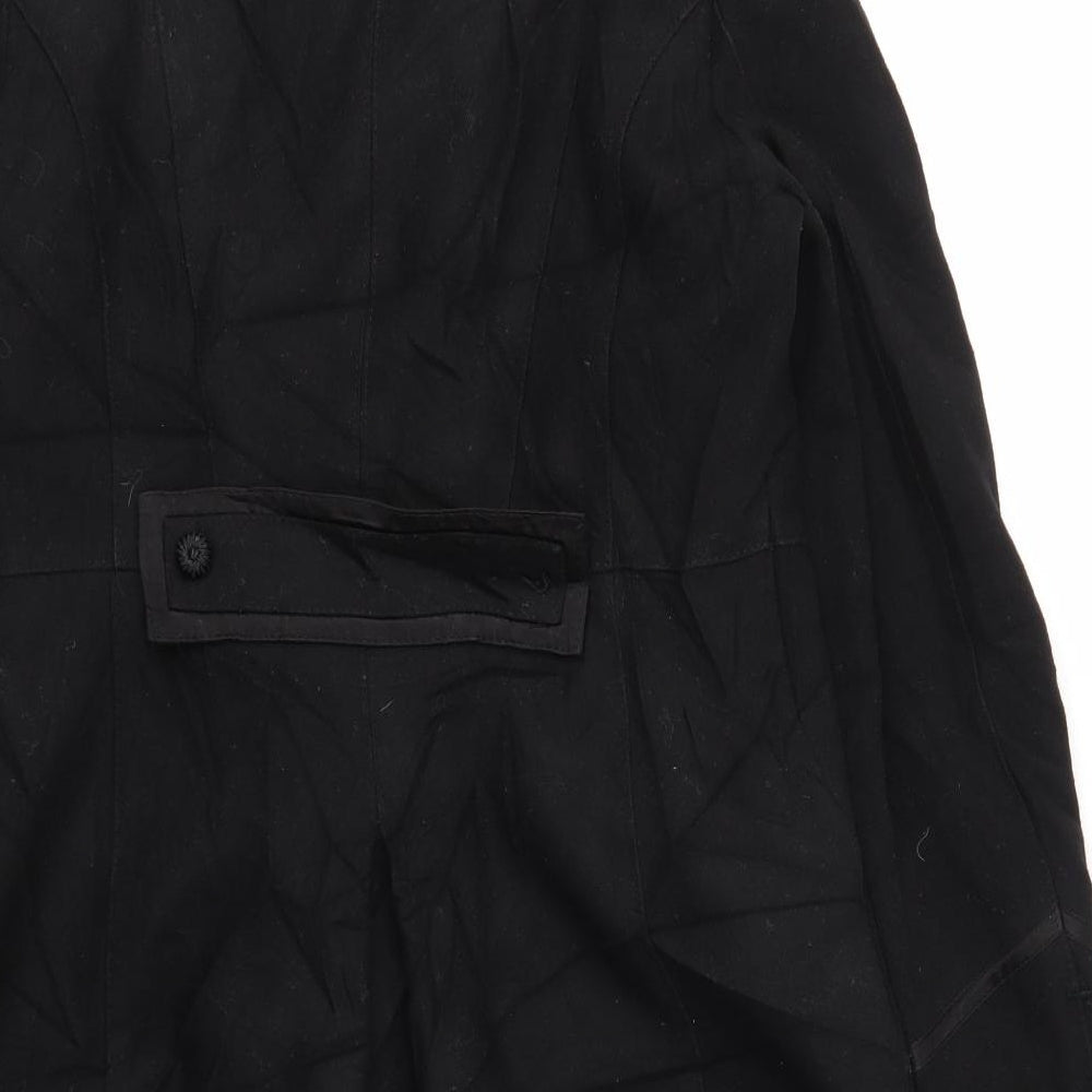 Wallis Womens Black Floral  Jacket Coat Size 10