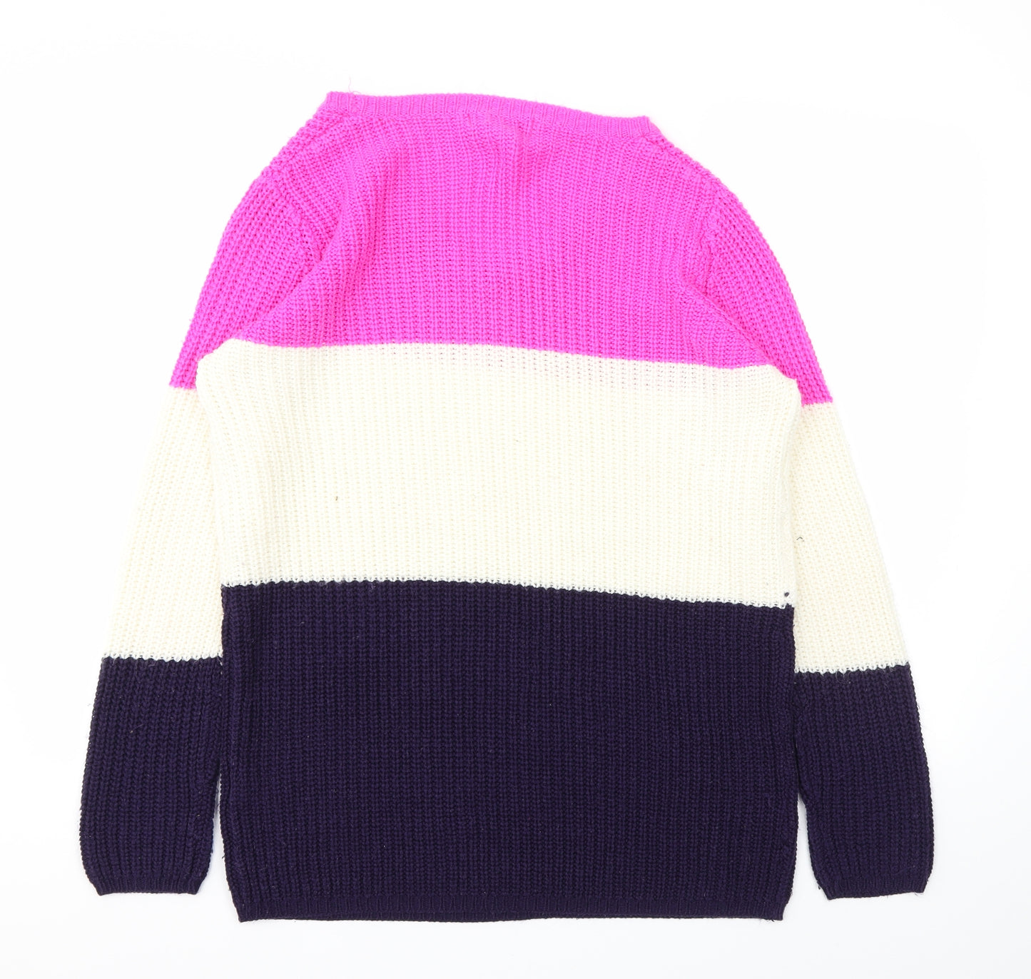 Stuidio Womens Pink Striped  Pullover Jumper Size 12