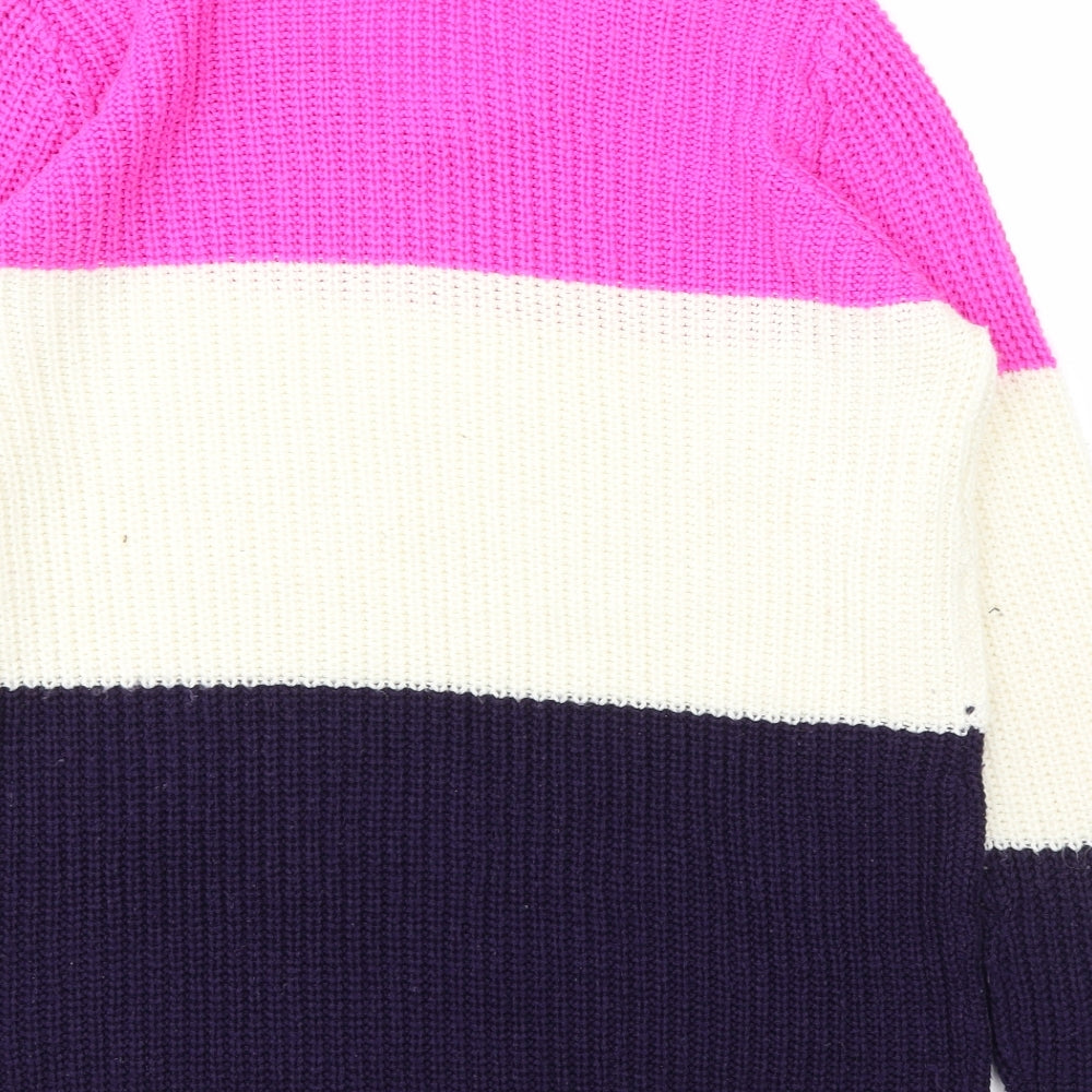 Stuidio Womens Pink Striped  Pullover Jumper Size 12