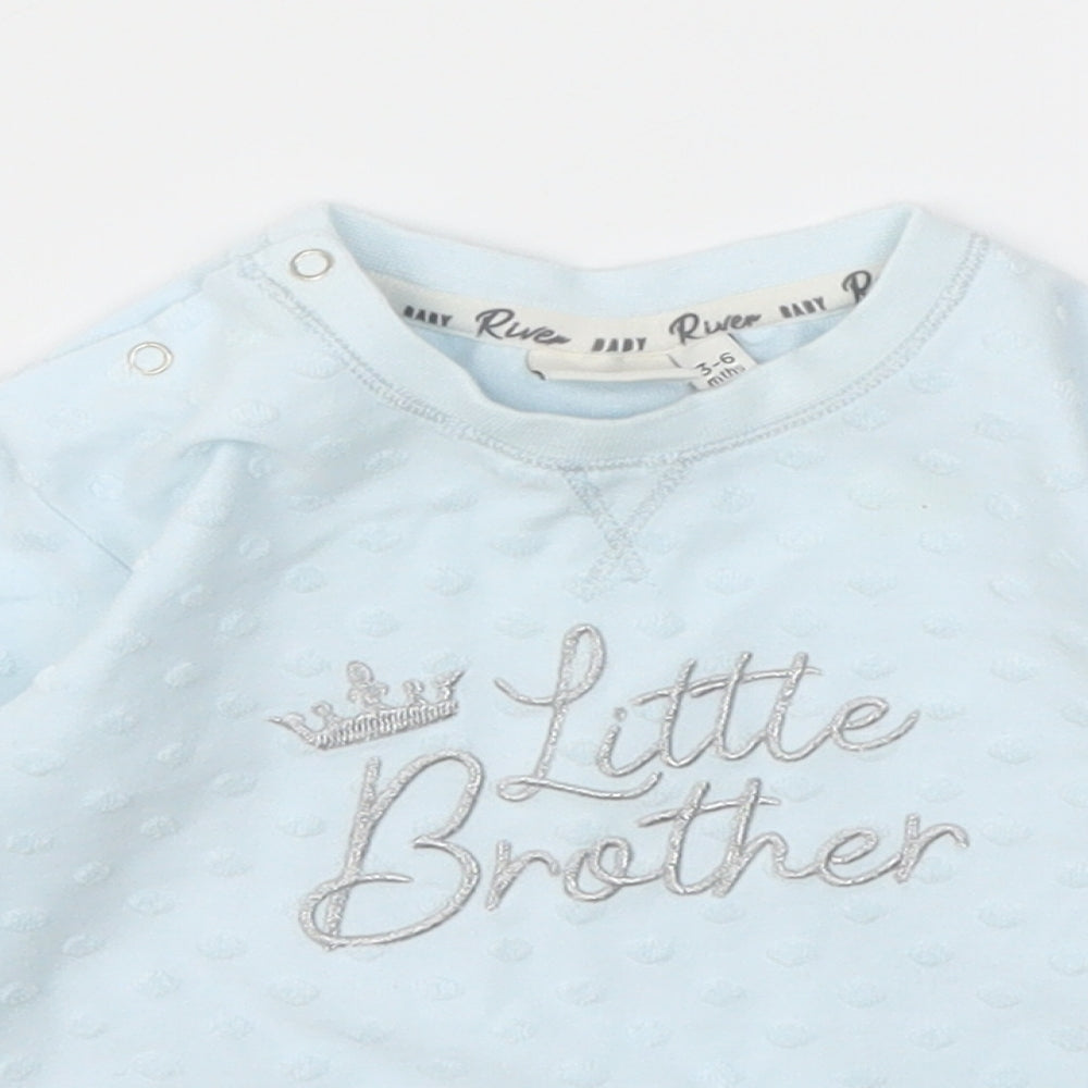 River Island Boys Blue   Basic T-Shirt Size 3-6 Months