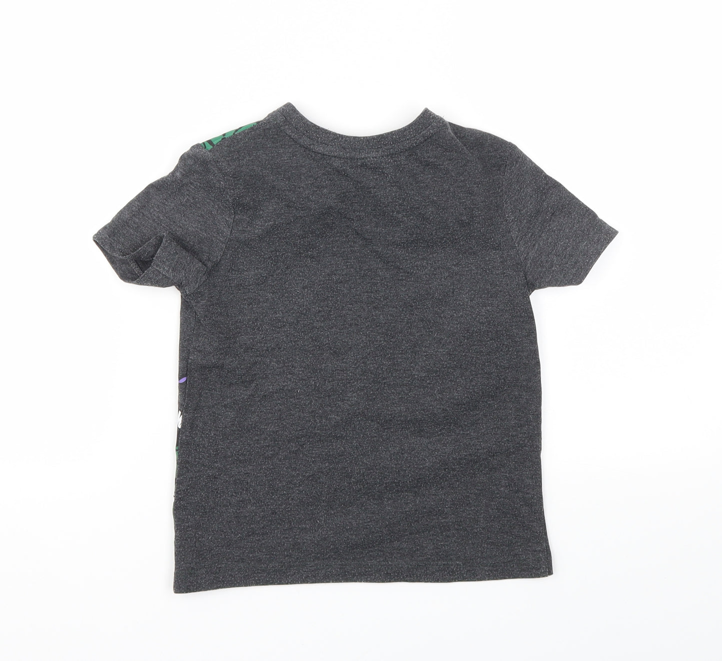 George Boys Grey Animal Print  Basic T-Shirt Size 3-4 Years