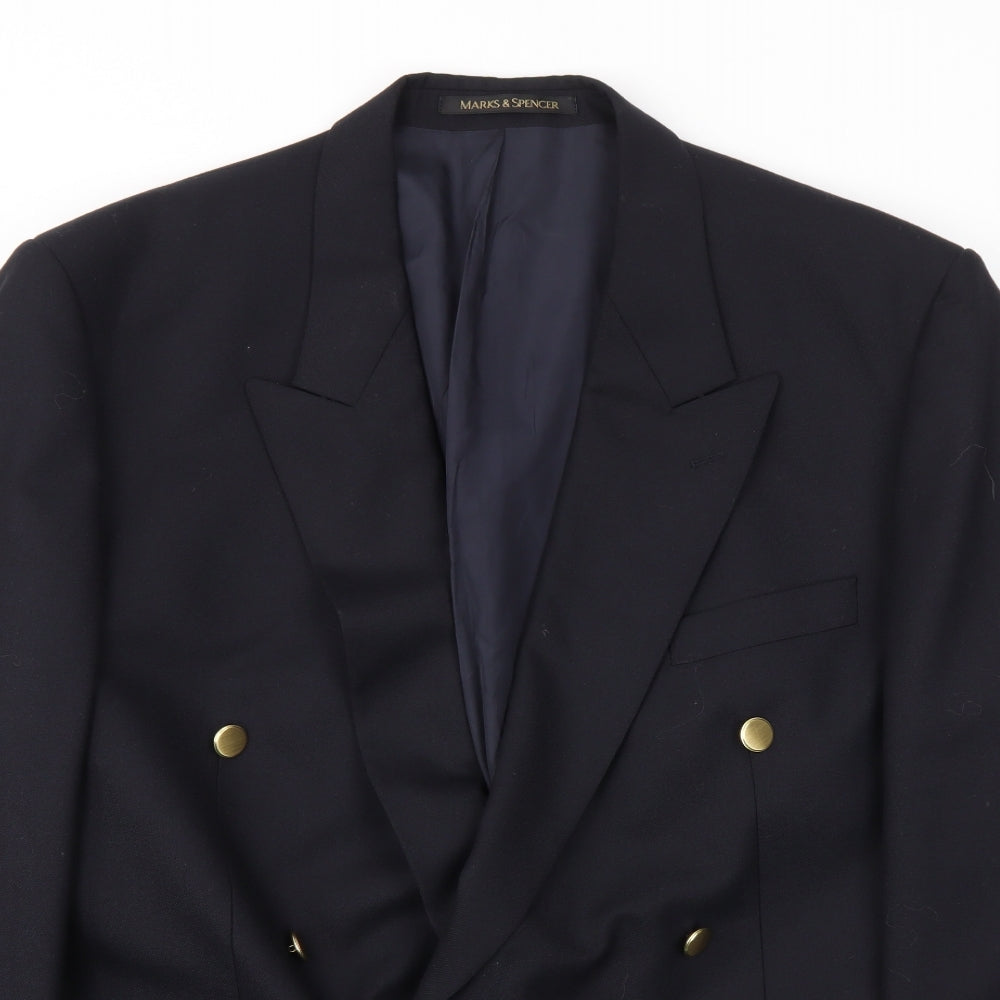 M&S Mens Blue   Jacket Blazer Size 46
