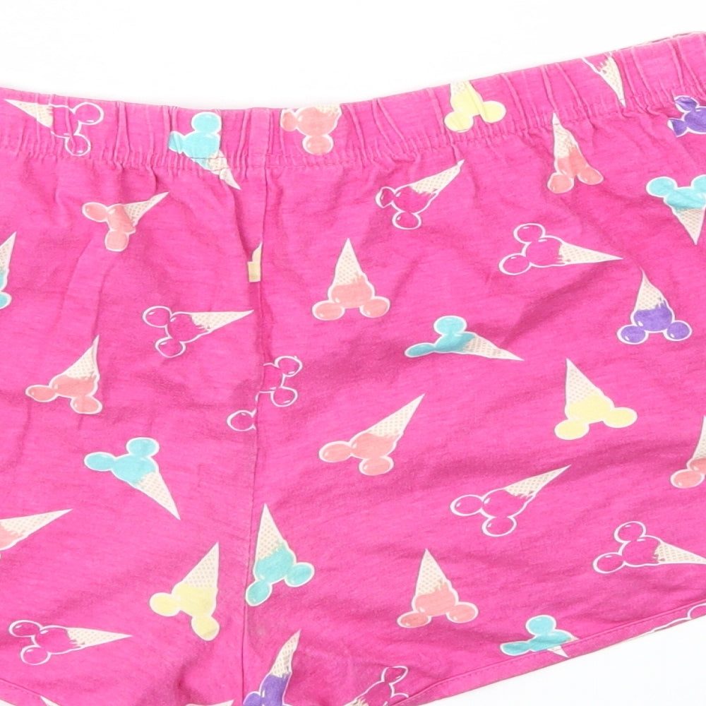 George Womens Pink Argyle/Diamond  Cut-Off Shorts Size 12