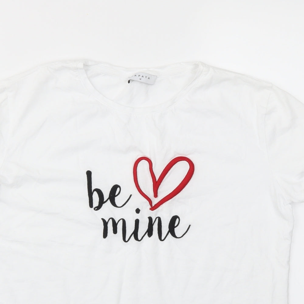 Matalan Womens White   Basic T-Shirt Size M