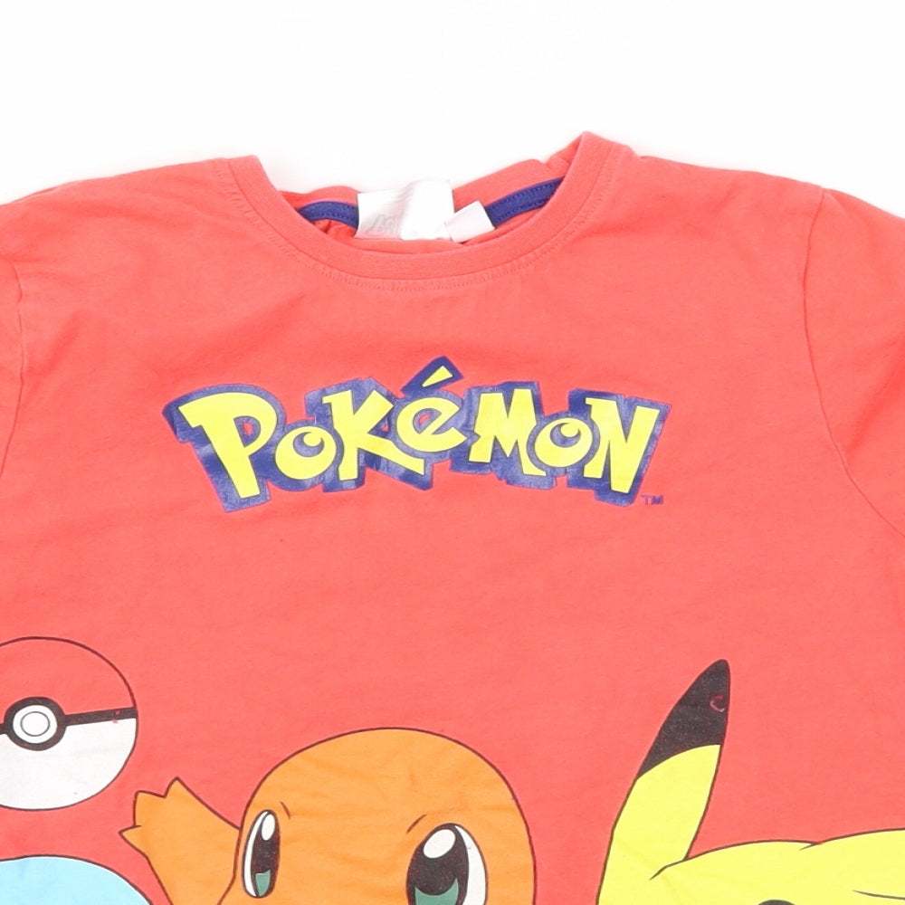 F&F Boys Orange Animal Print  Basic T-Shirt Size 9-10 Years