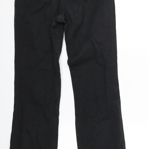 Marks & spencer Womens Black  Denim Straight Jeans Size 8 L30 in