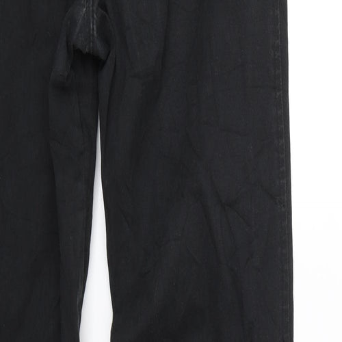 Marks & spencer Womens Black  Denim Straight Jeans Size 8 L30 in