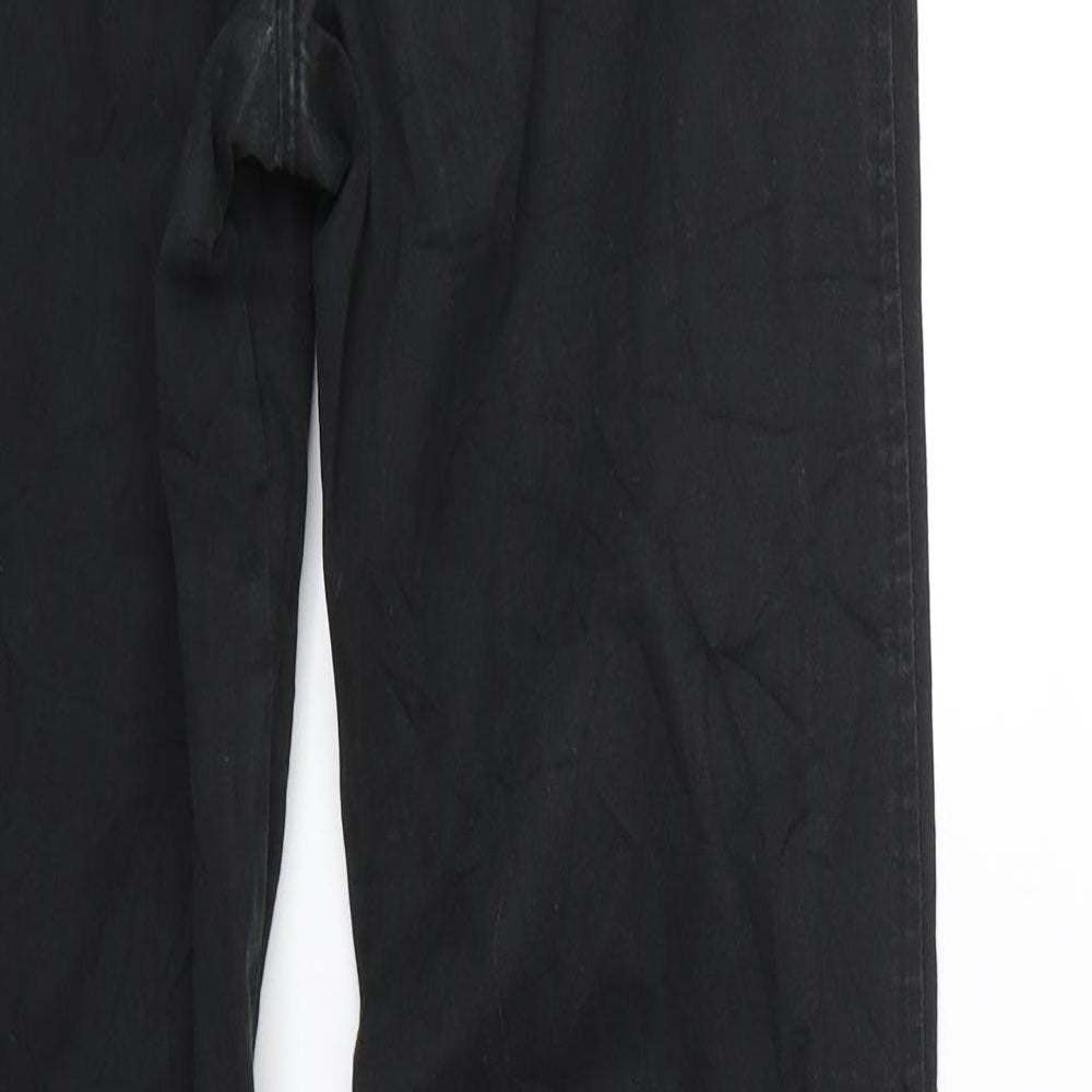 Marks & spencer Womens Black  Denim Straight Jeans Size 8 L30 in