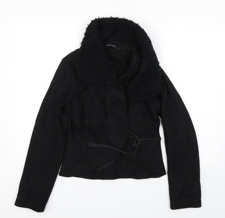 Marc Cain Womens Black   Overcoat Coat Size S