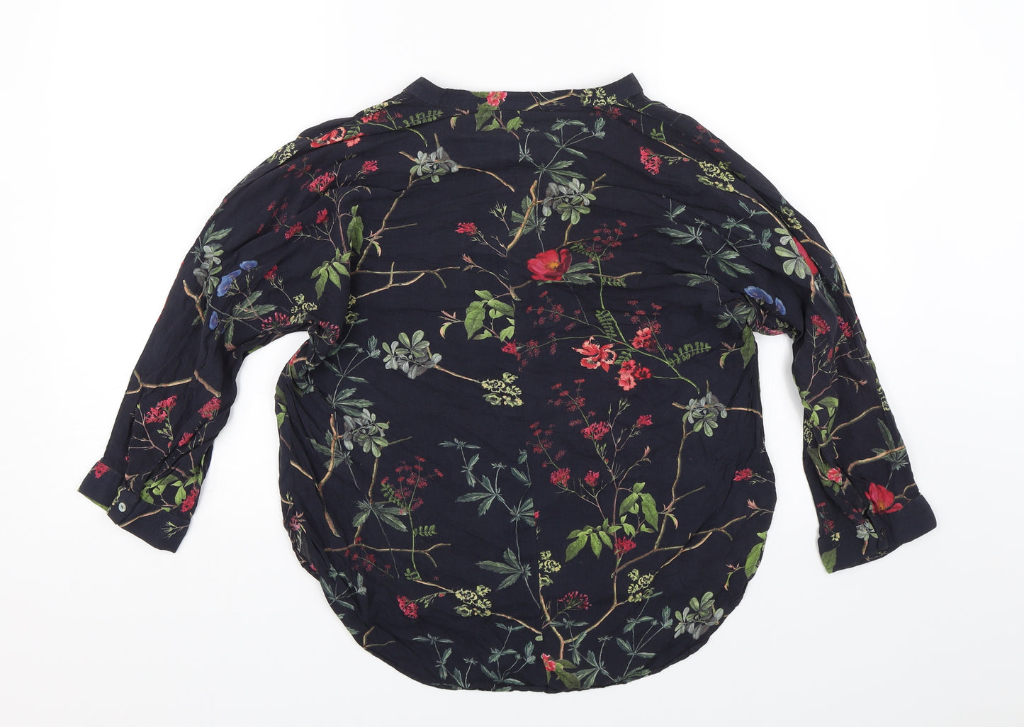 Zara Womens Black Floral  Basic Blouse Size M