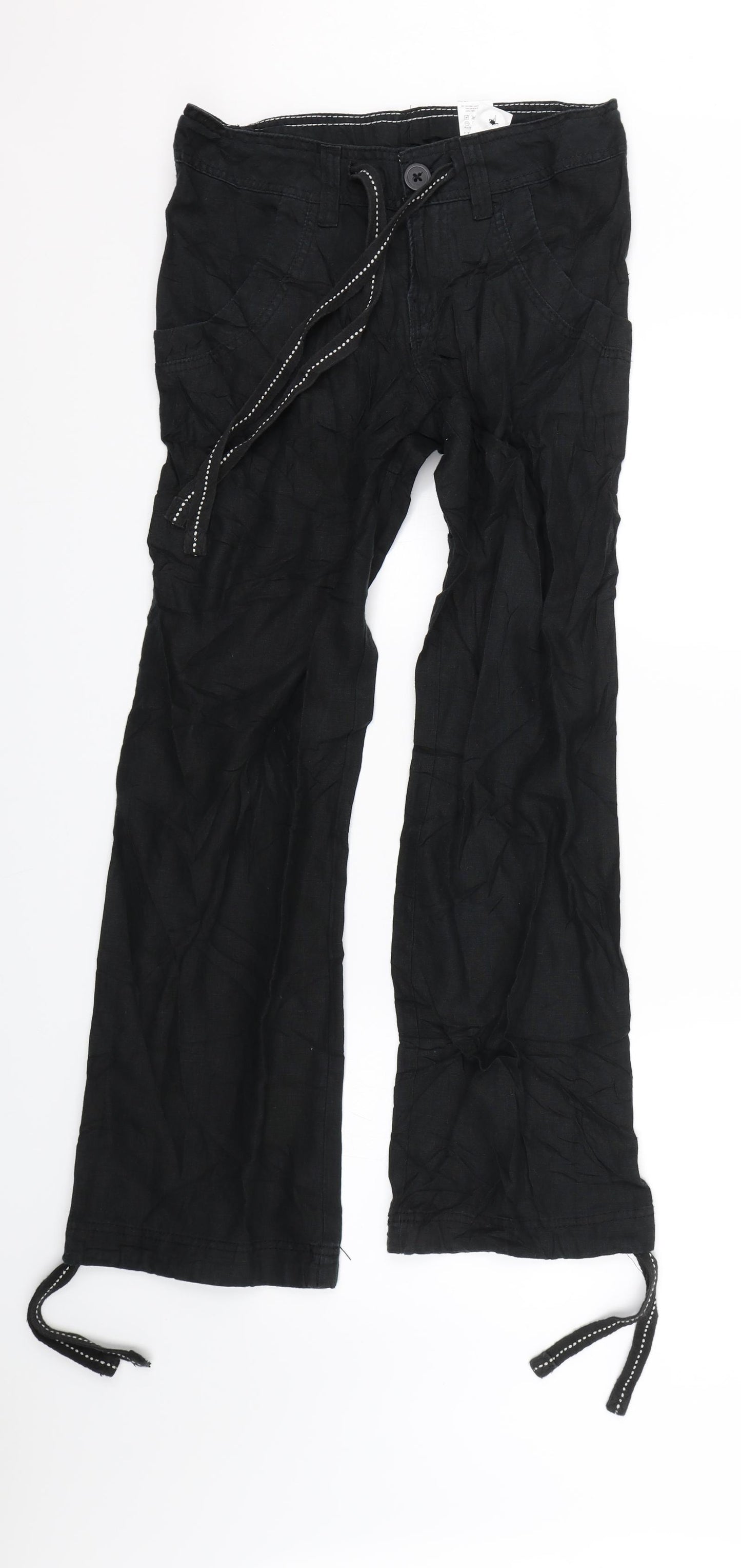 H&M Womens Black   Capri Trousers Size 30 in L25 in