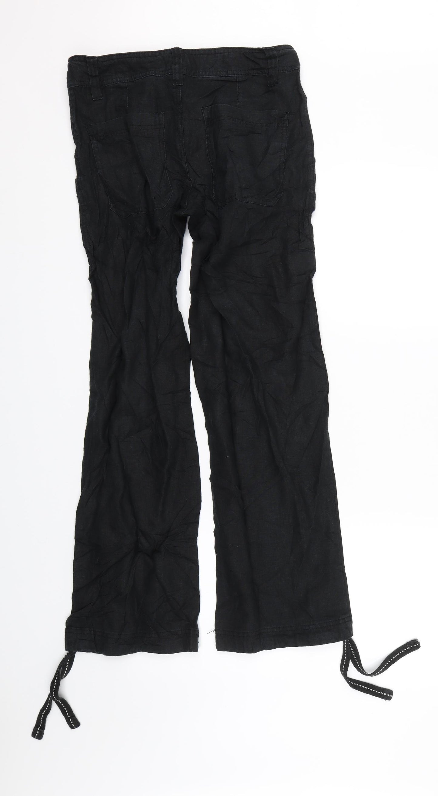 H&M Womens Black   Capri Trousers Size 30 in L25 in