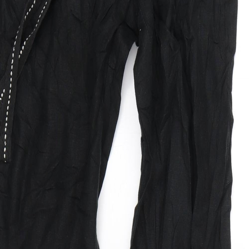 H&M Womens Black   Capri Trousers Size 30 in L25 in