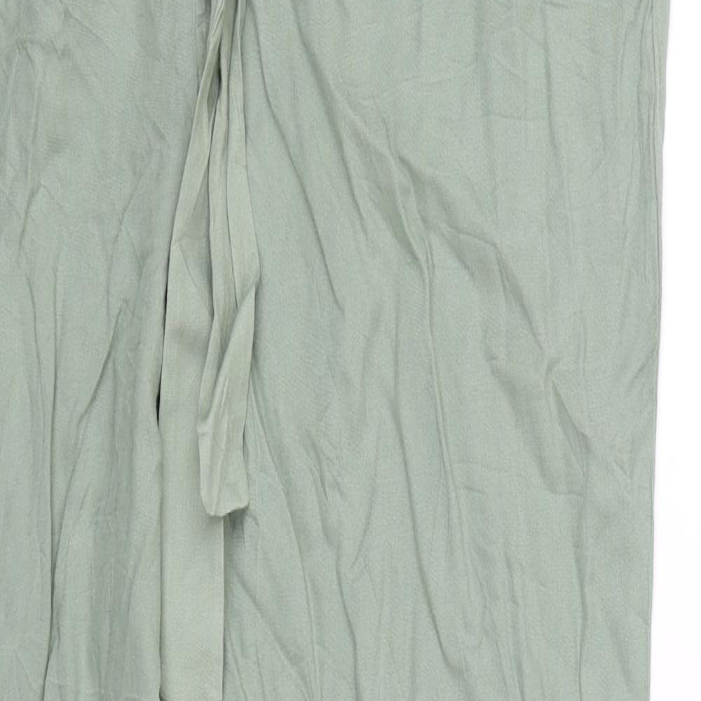 H&M Womens Green   Carrot Trousers Size 6 L27.5 in
