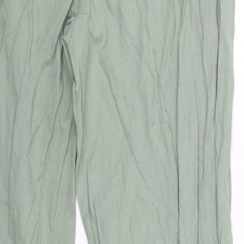 H&M Womens Green   Carrot Trousers Size 6 L27.5 in