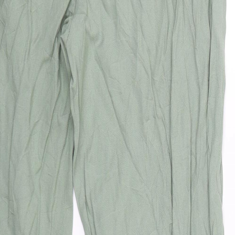 H&M Womens Green   Carrot Trousers Size 6 L27.5 in