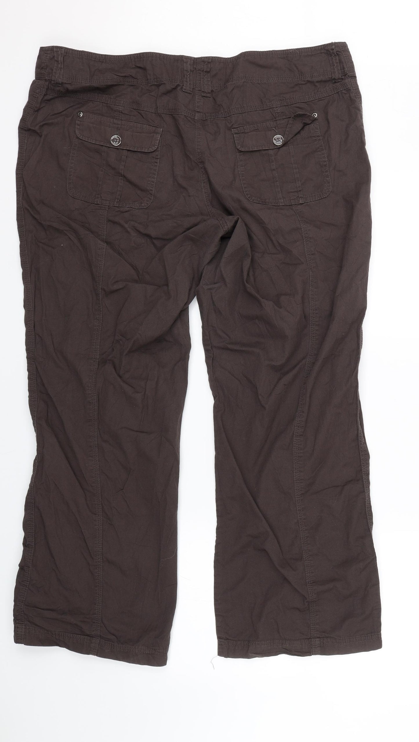 BHS Womens Brown   Capri Trousers Size 20 L28.5 in