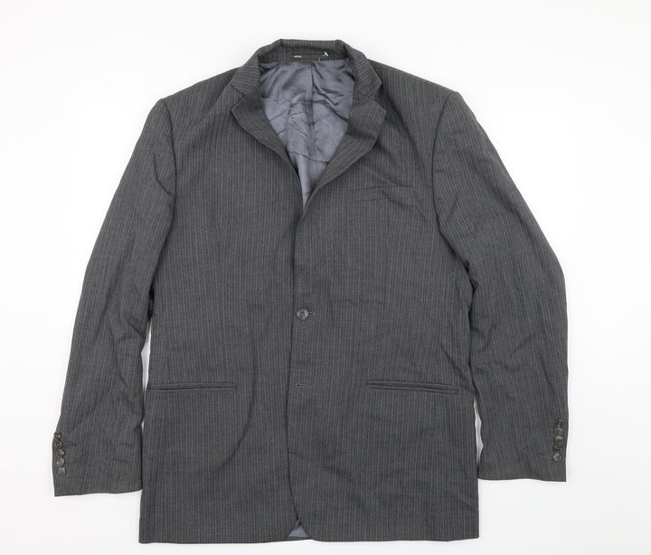 Mexx Womens Grey Striped  Jacket Suit Jacket Size 18