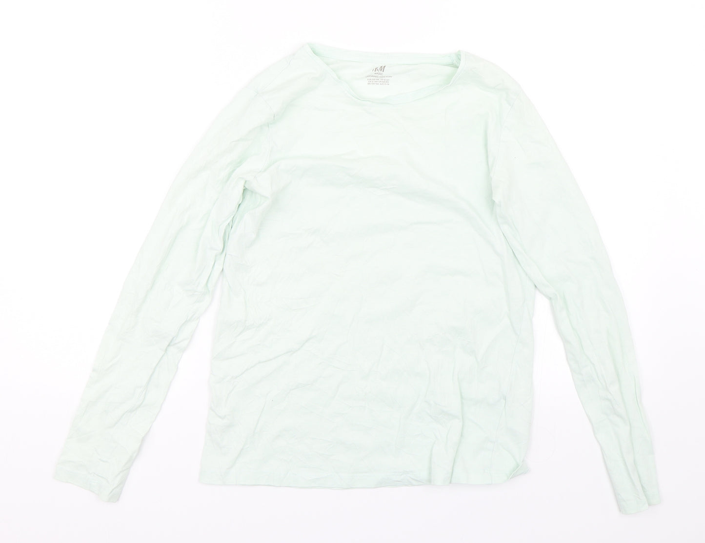 H&M Girls Green   Basic T-Shirt Size 12-13 Years