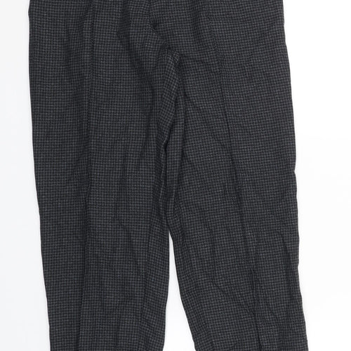 M&S Womens Black Houndstooth  Trousers  Size 10 L24 in