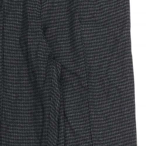 M&S Womens Black Houndstooth  Trousers  Size 10 L24 in