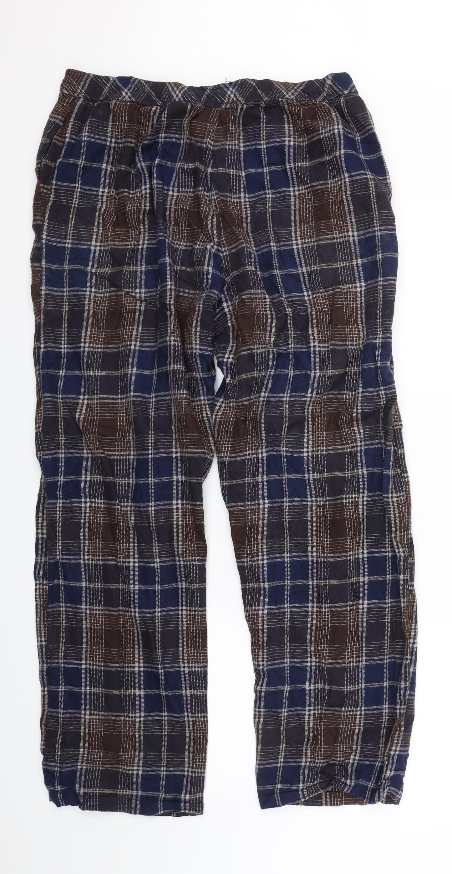 Atlas Design Mens Blue Check   Lounge Pants Size XL