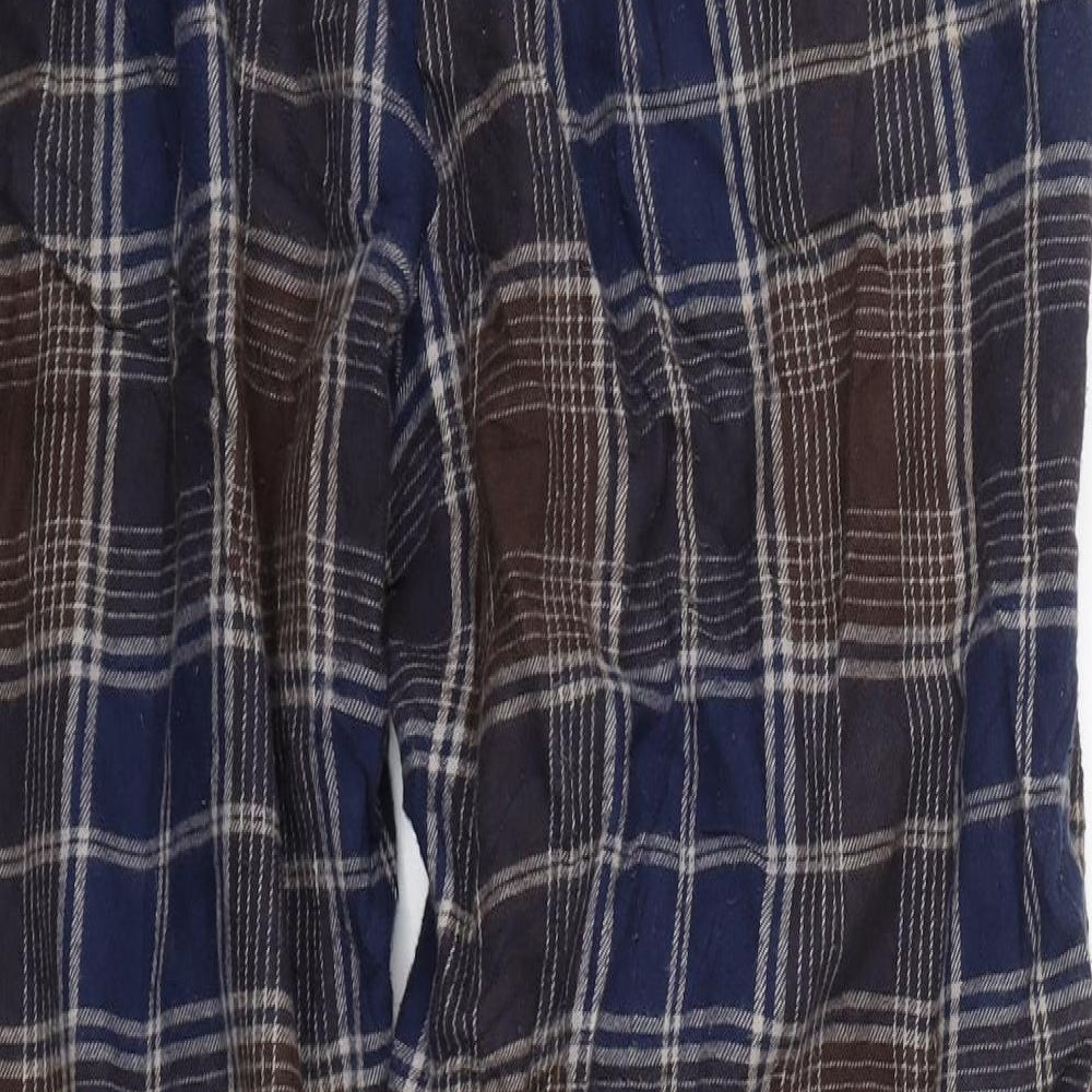 Atlas Design Mens Blue Check   Lounge Pants Size XL