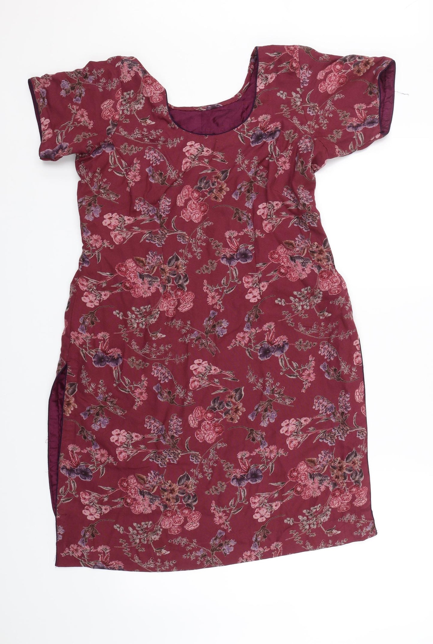 Preworn Womens Purple Floral  Fit & Flare  Size 12