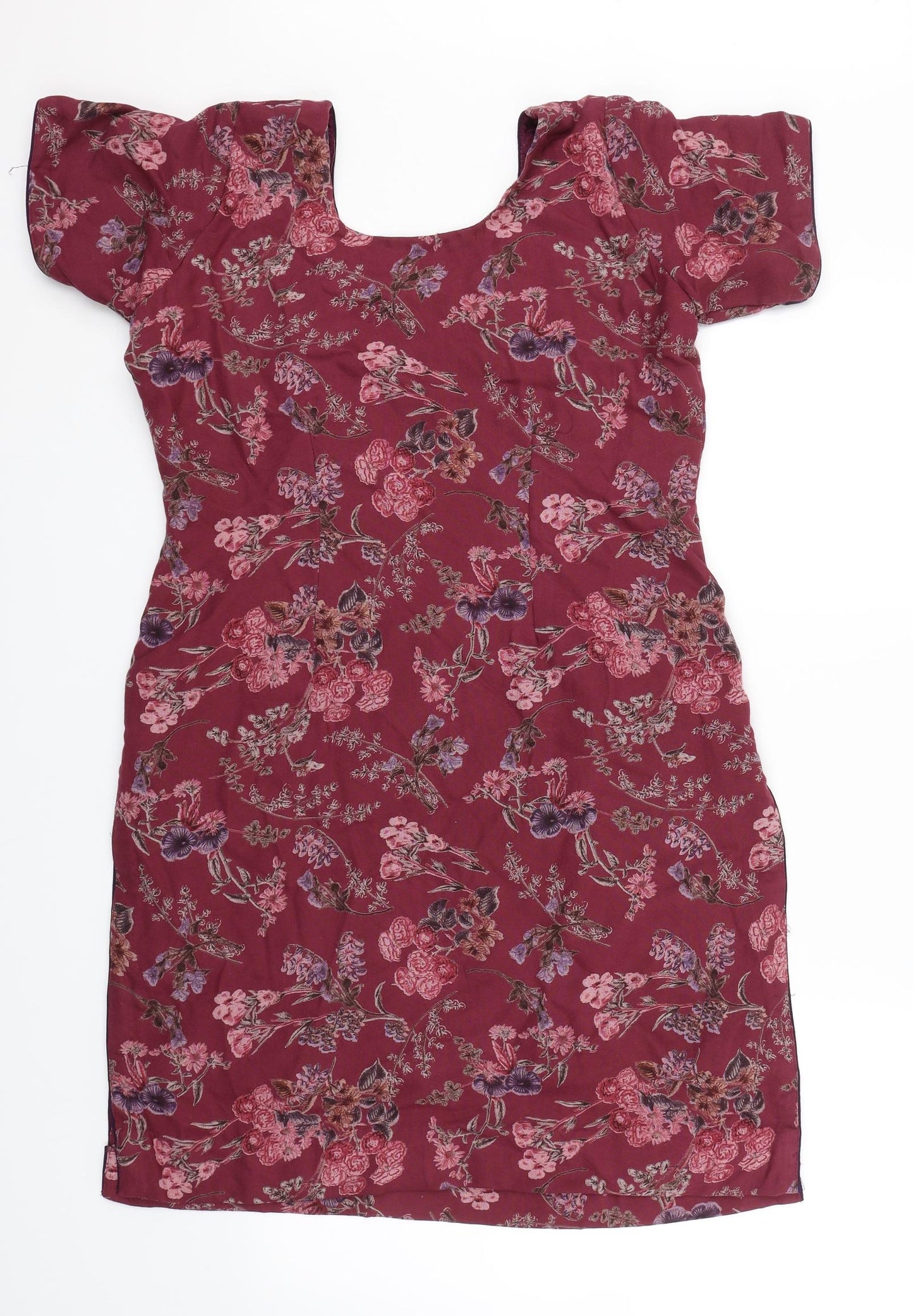 Preworn Womens Purple Floral  Fit & Flare  Size 12