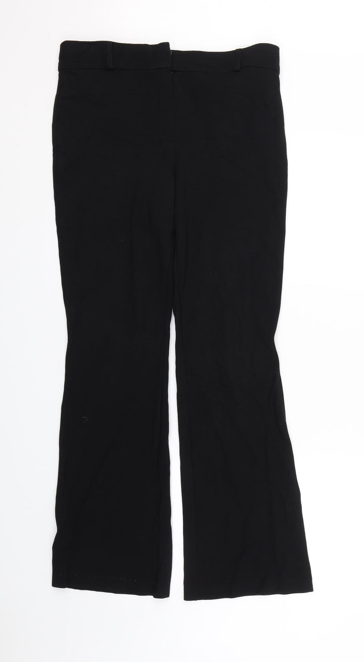 M&S Womens Black   Carrot Trousers Size 12 L28 in