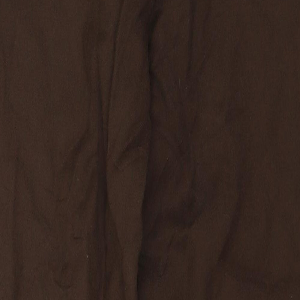 M&S Womens Brown   Cropped Trousers Size 14 L25 in
