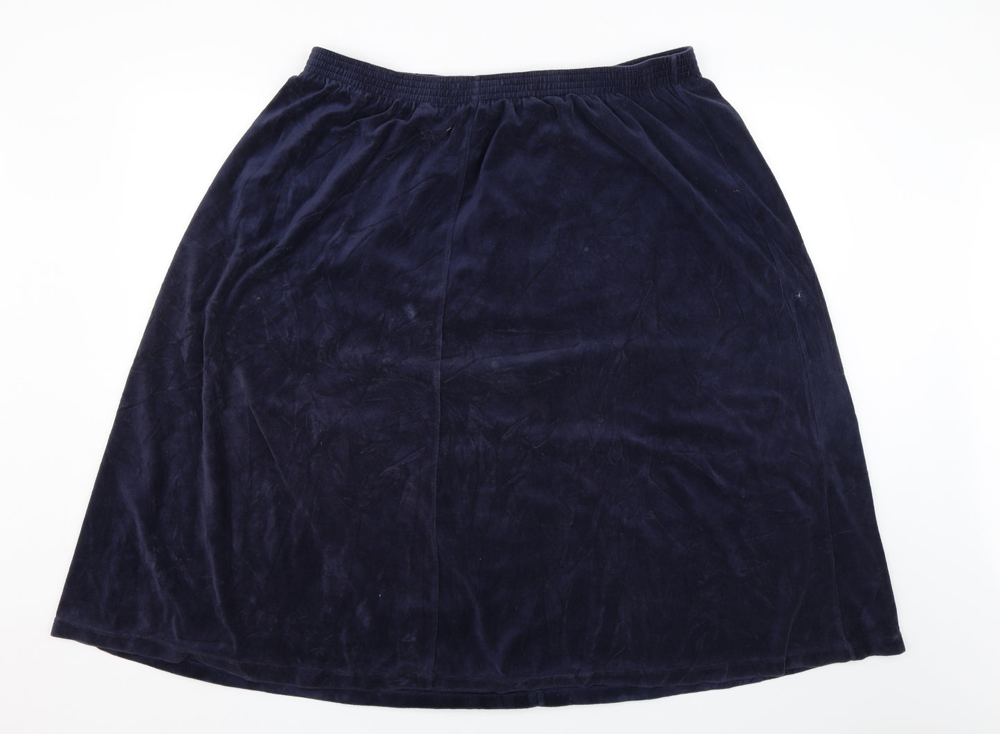 Damart Womens Blue  Velour Trumpet Skirt Size 26