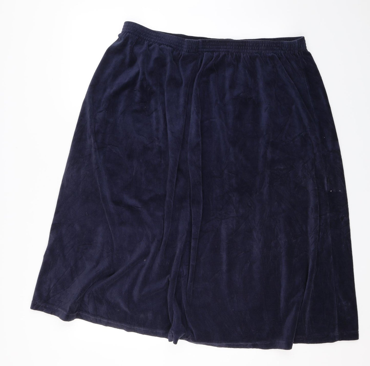 Damart Womens Blue  Velour Trumpet Skirt Size 26