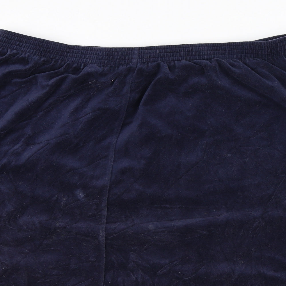Damart Womens Blue  Velour Trumpet Skirt Size 26