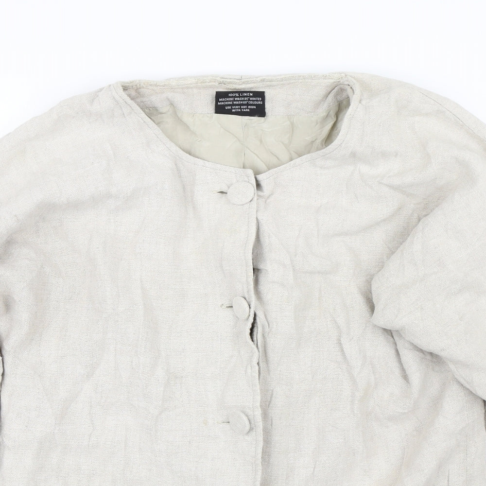 Leda Womens Beige   Cardigan Jumper Size 14