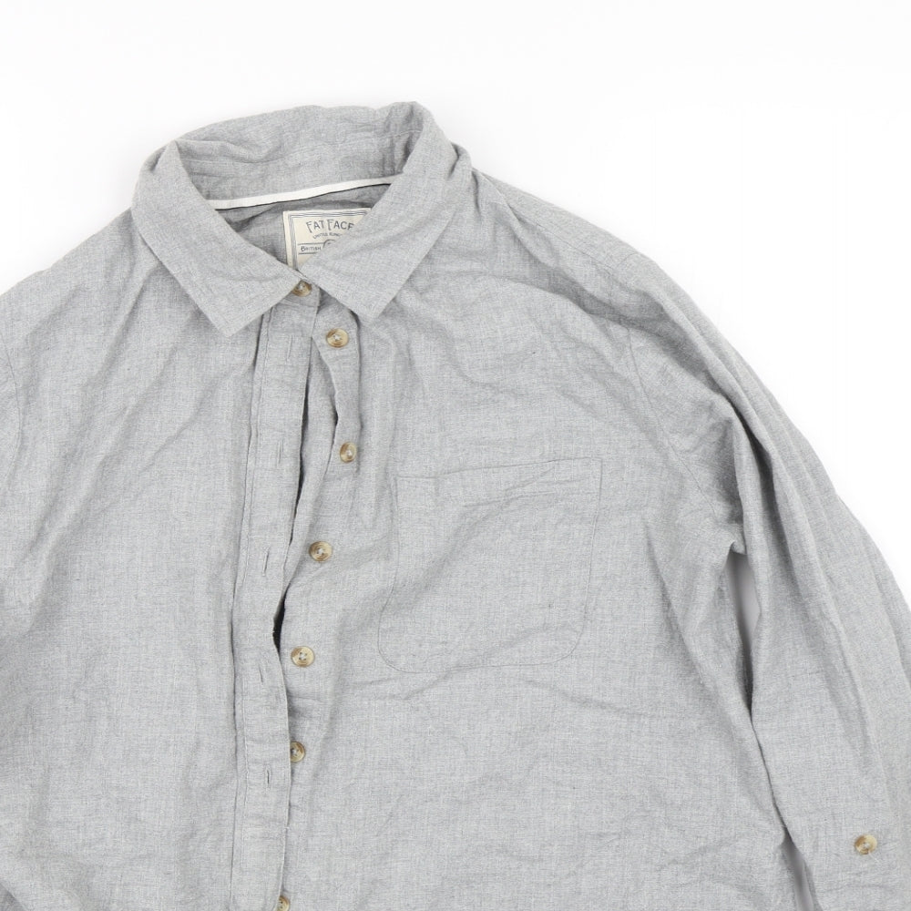 Fatface Womens Grey   Basic Button-Up Size 14