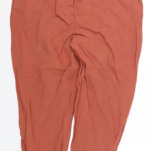 M&S Womens Orange   Capri Trousers Size 16 L23.5 in