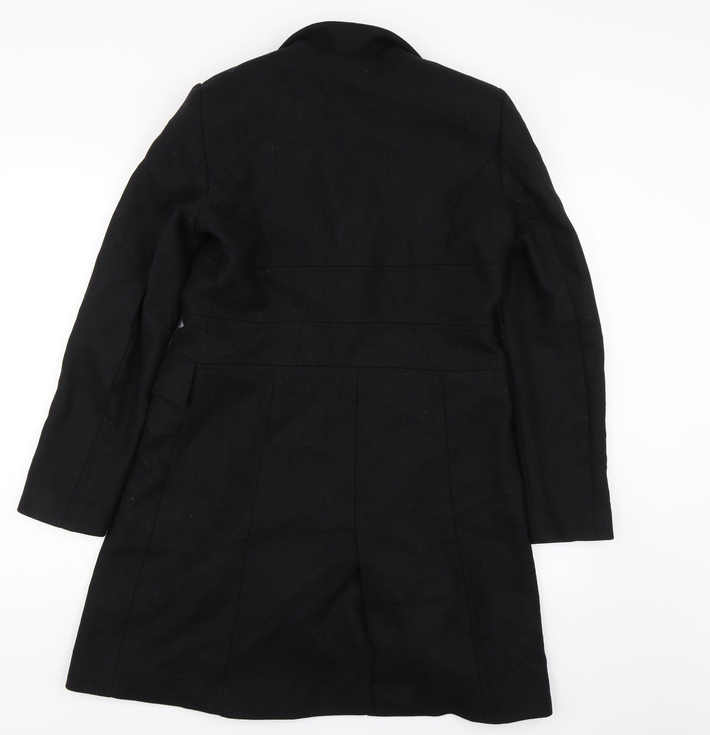 Zara  Womens Black   Overcoat Coat Size L