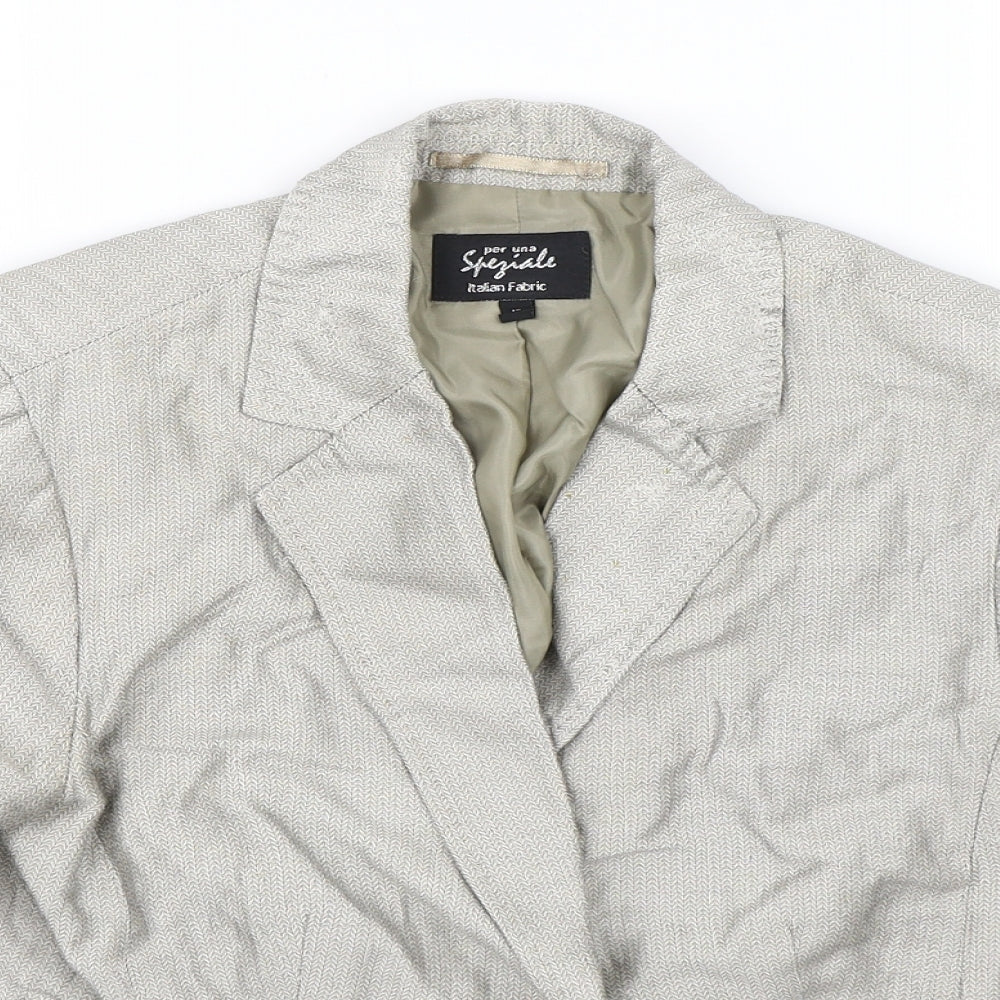 Per Una Womens Beige Herringbone  Jacket Suit Jacket Size 12